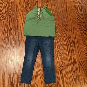 {Janie and Jack} Sleeveless Top and {Jumping Beans} Heart-Patterned Jeans